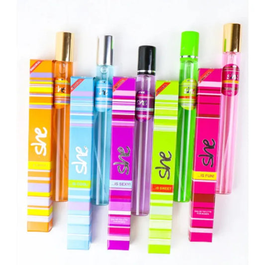 5-Piece She Pen Perfume Collection – Portable Scents for Girls