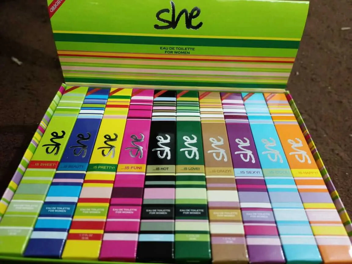 5-Piece She Pen Perfume Collection – Portable Scents for Girls